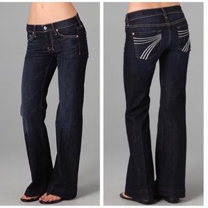 7FAM dojo flip flop boot cut dark wash jeans 27 x 29.5 inseam